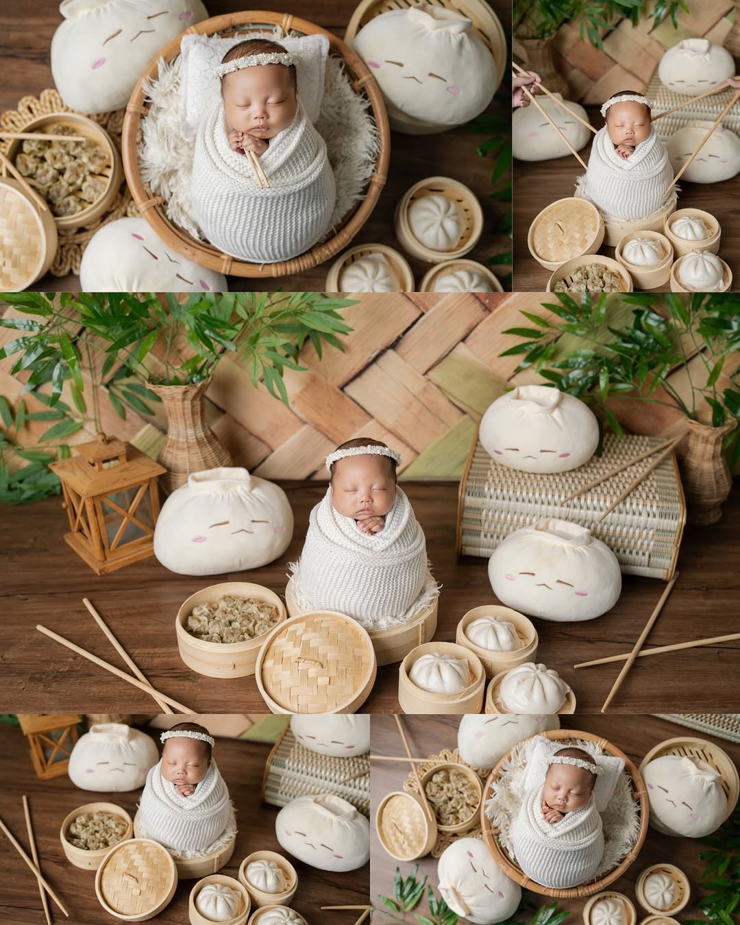 Creative newborn and family